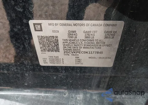 2019 Chevrolet Silverado 1500 Ld Lt from USA, damaged, VIN 2GCVKPEC0K1177845